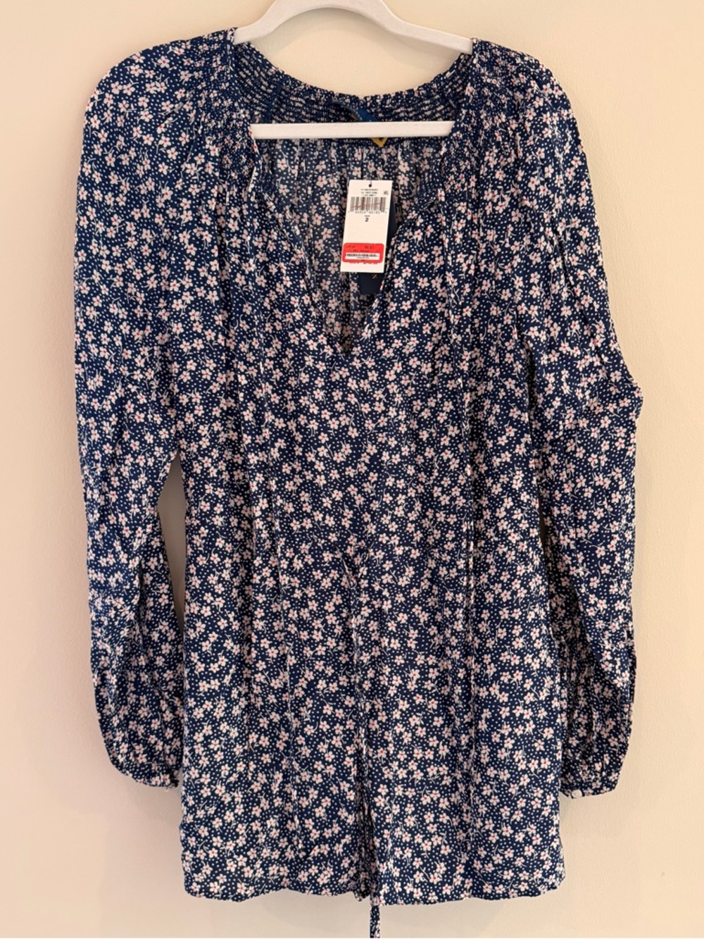 Women’s Navy Floral Peasant Romper - Polo Ralph Lauren